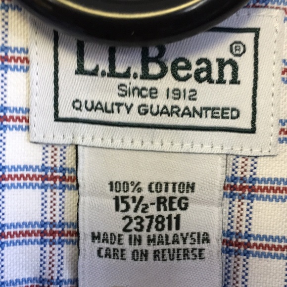 NWOT LL Bean Like New Plaid short Sleeve Button-down Shirt - Picture 4 of 7